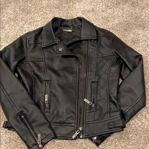 Girls Faux Leather Jacket